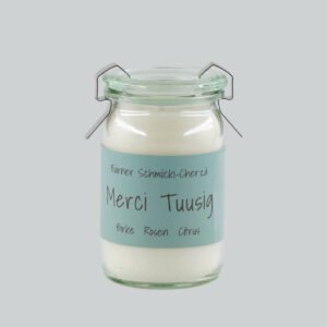 Mini Weckglas Bärner Schmöcki Cherzä - «Merci Tuusig»