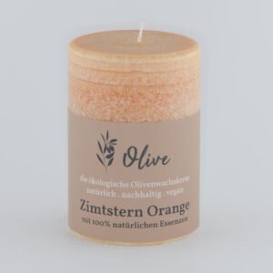 Zimtstern Orange aus Olivenwachs