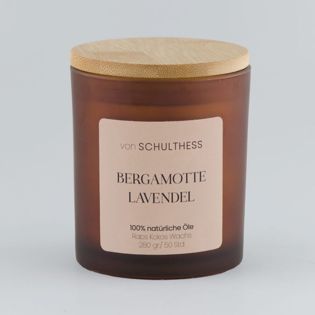 Bergamotte Lavendel - Braunglas gross