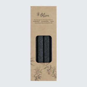 Olivenstabkerzen - Schwarz 420