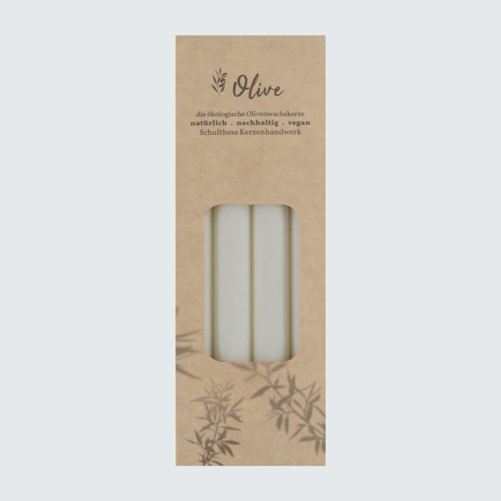 Olivenstabkerze - Weiss 43