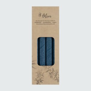 Olivenstabkerze - Anthrazitblau 530