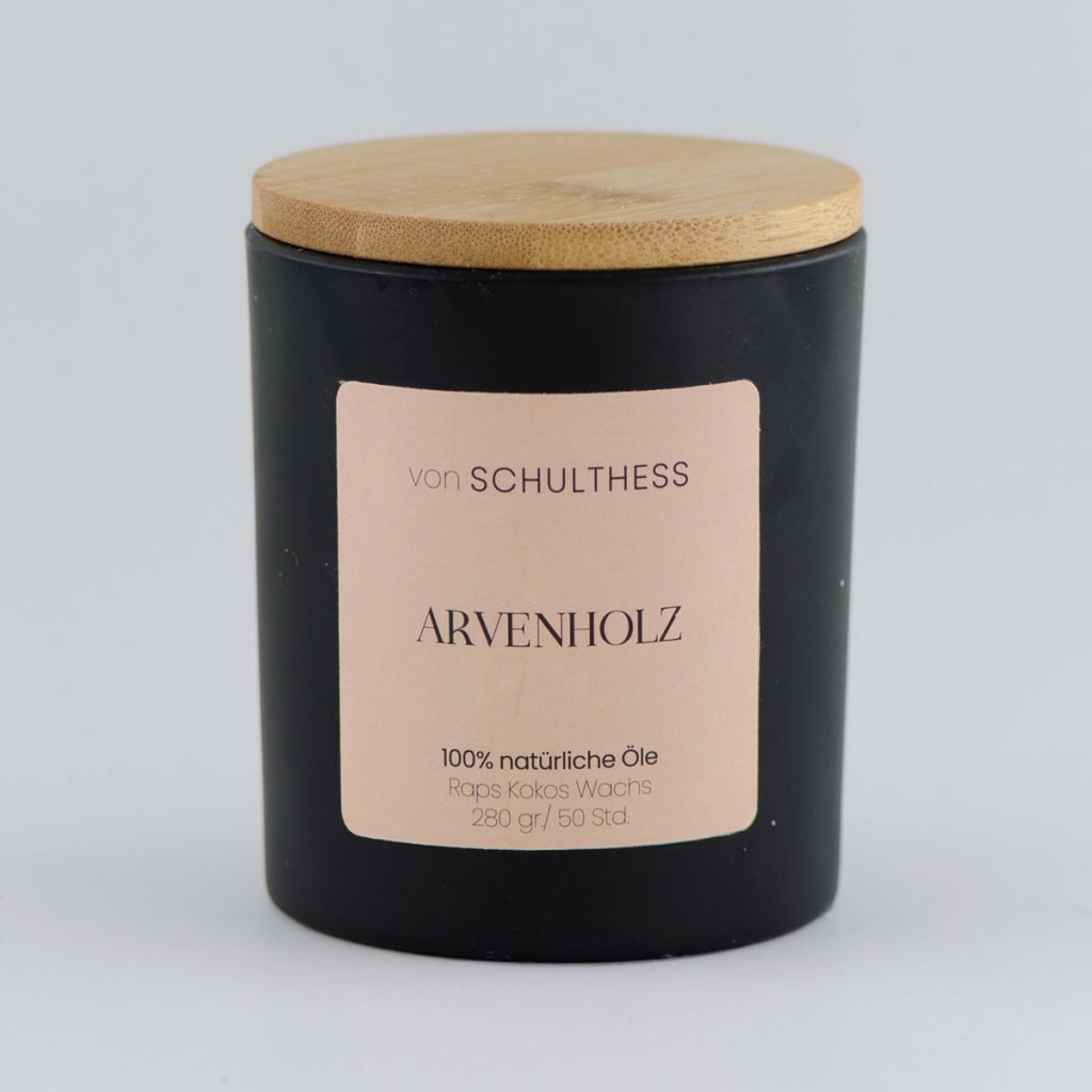 Arvenholz - Schwarzglas gross