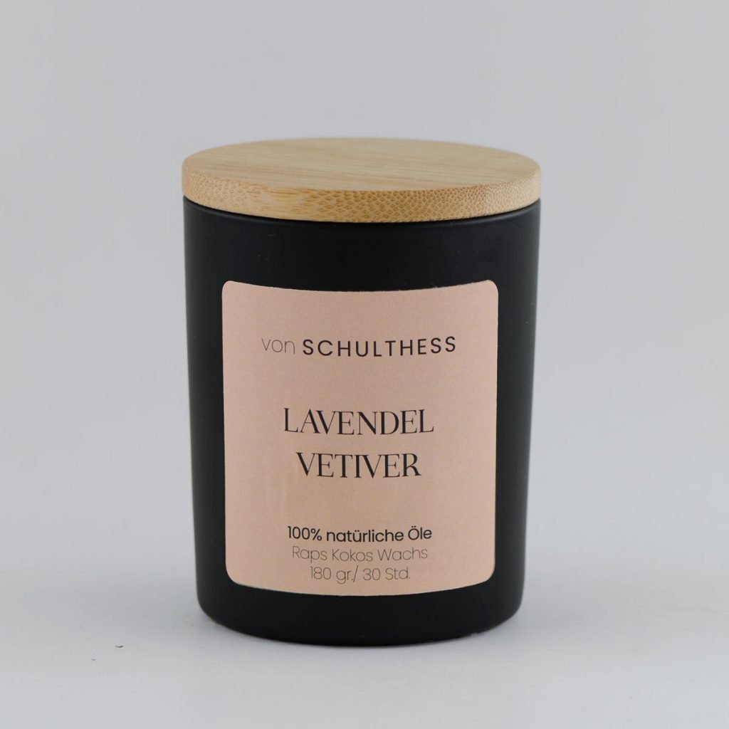 Lavendel Vetiver - Schwarzglas klein
