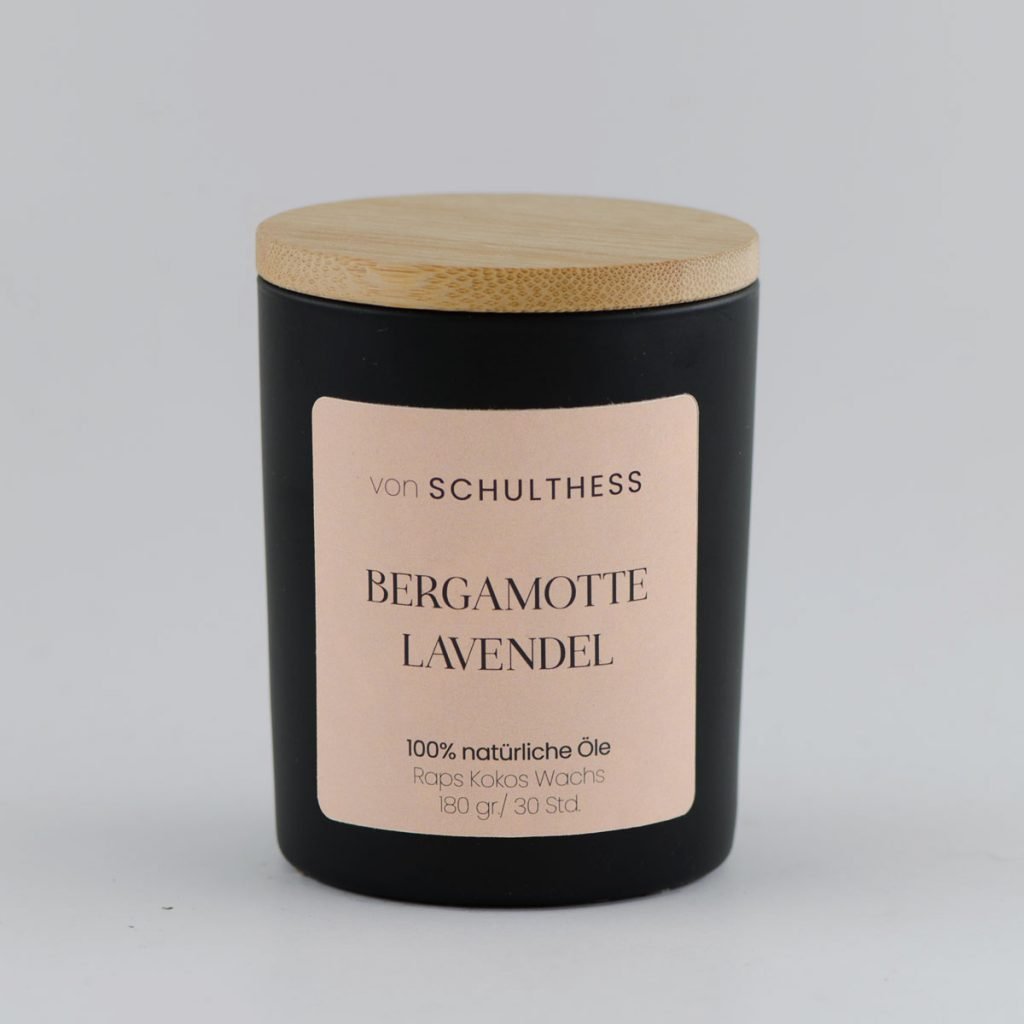 Bergamotte Lavendel - Schwarzglas klein