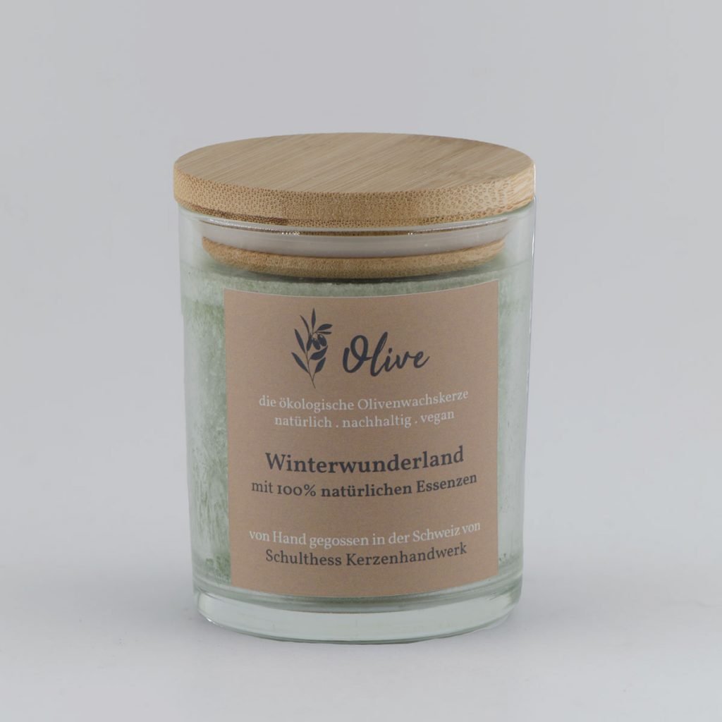 Klarglas mit Olivenwachs - Winterwunderland