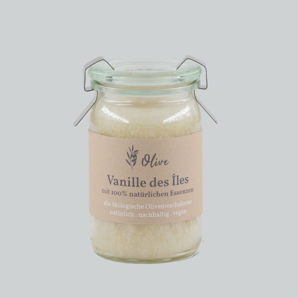 Mini Weckglas mit Olivenwachs - Vanille des îles